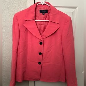 Jones Wear Blazer, Pink with Black Buttons100% Polyester
